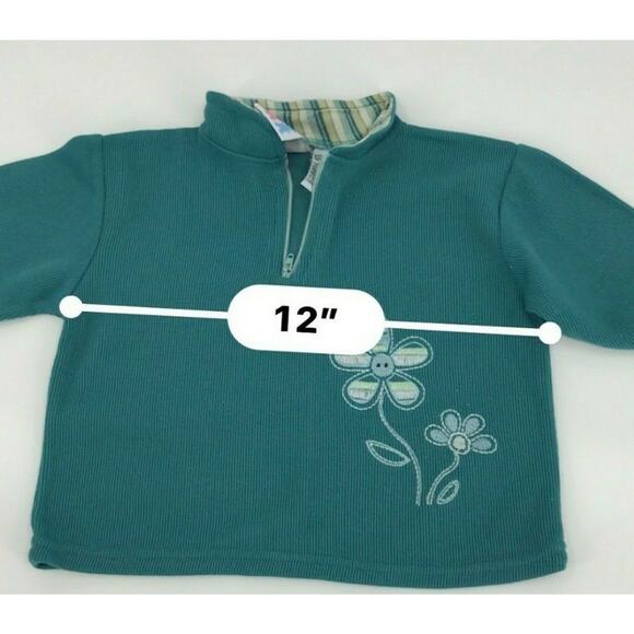 Tiny Tots Girls Zipper Sweatshirt Sz 3T - Picture 7 of 7